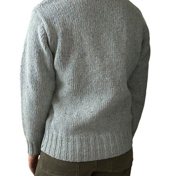 Islander Womens Light Blue Donegal Merino Wool Cashmere Cowl Neck Irish Sweater - Picture 6 of 6